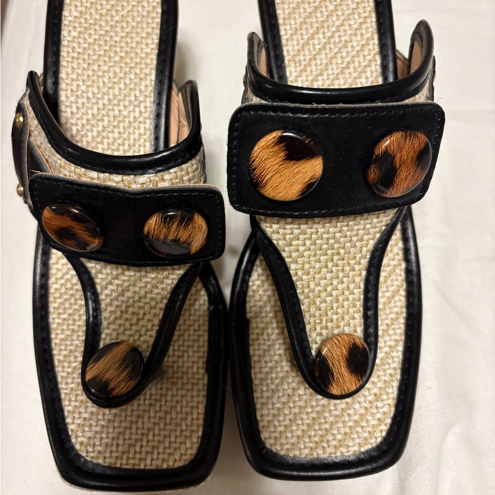 Stylish Black and Tan Women's Sandals